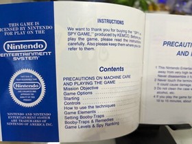 Spy Vs. Spy NES Nintendo solo manuale gioco ovale SOQ 1988 NES-SP-USA
