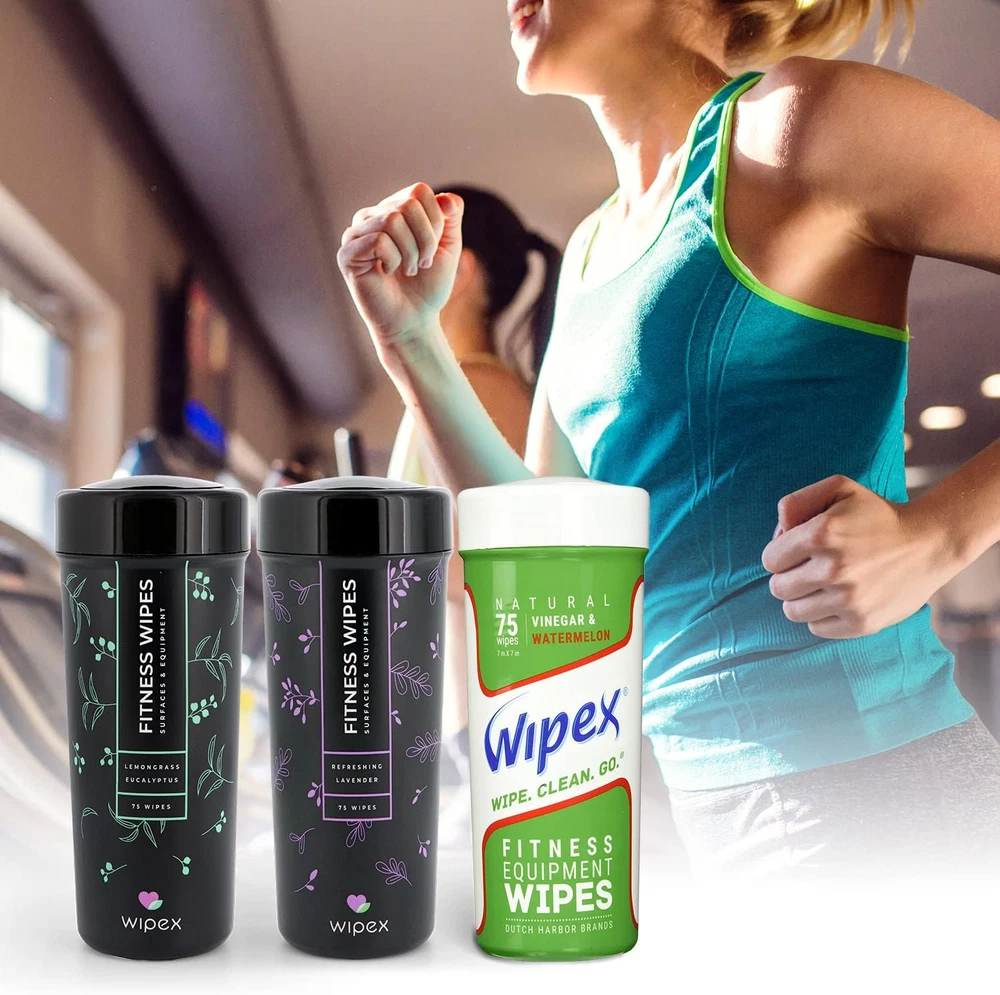 Natural Lavender & Vinegar Yoga Mat Cleaner Wipes for Gym Equipment