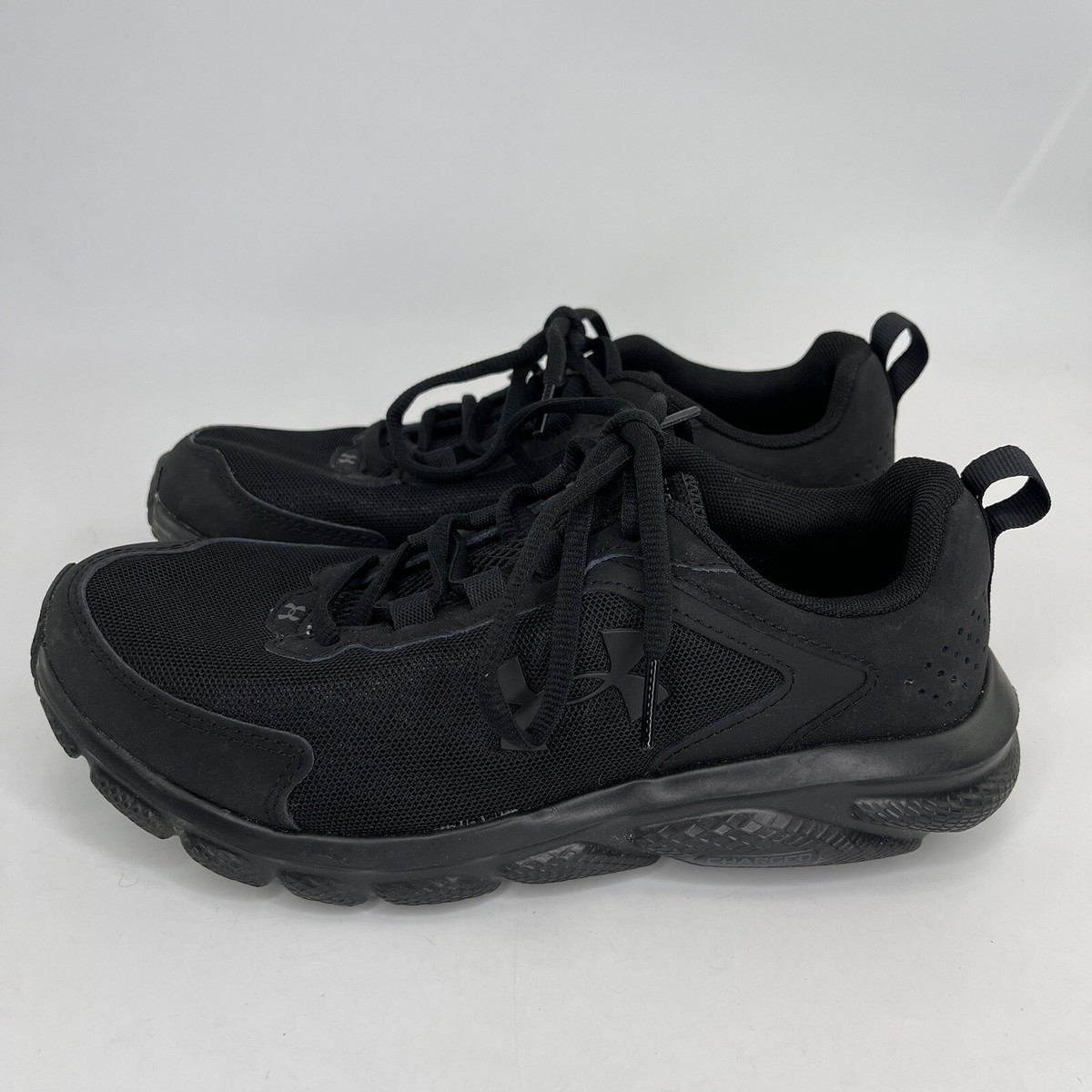 NWOT Under Armour UA Black Running Training Shoes Sneakers Charged Assert Shoes Under Armour Mens Charged Assert 9 4E, Black, Athletic  main image 4