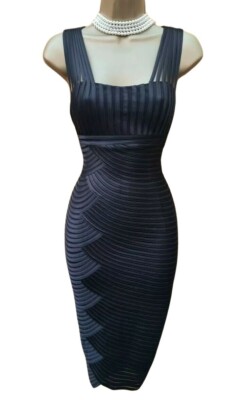 UK 8 PHASE EIGHT wunderschönes schwarzes Harriet Bodycon Stretch Cocktailkleid