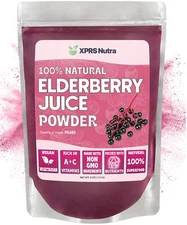 XPRS Nutra Elderberry Juice Powder - Elderberry Powder Organic Fruit Juice Mi...