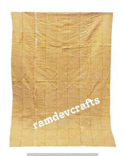 Indian Handmade Vintage Block Print Bohemian Hippie Bedspread Kantha Quilt Throw - Picture 4 of 6