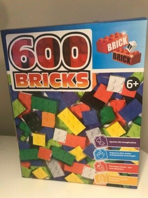 600 Brick by Brick Spielsteine - Kann mit anderen großen Marken verwendet werden!