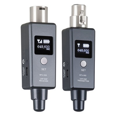 Wireless Transmitter Receiver UHF System XLR Connect For Dynamic Microphone U5Y5