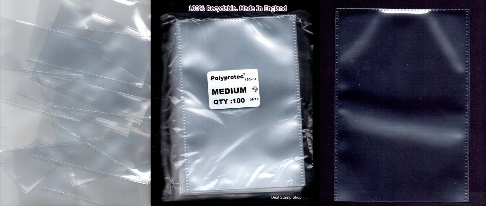 Stockcard Postcard Photograph Clear Polyprotec Wallets Sleeves 164mm x