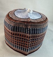 Authentic African Native Made Hausa/Fulani Fila/ Kufi Hat  23-1/4  