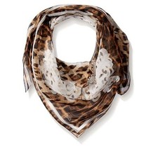 $395 NEW Roberto Cavalli Logo Leopard 100% Si...