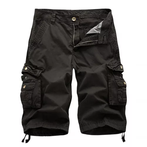 Mens Cargo Shorts Combat Twill Work Camo Army Military Knee Length Pants UK - Picture 6 of 20