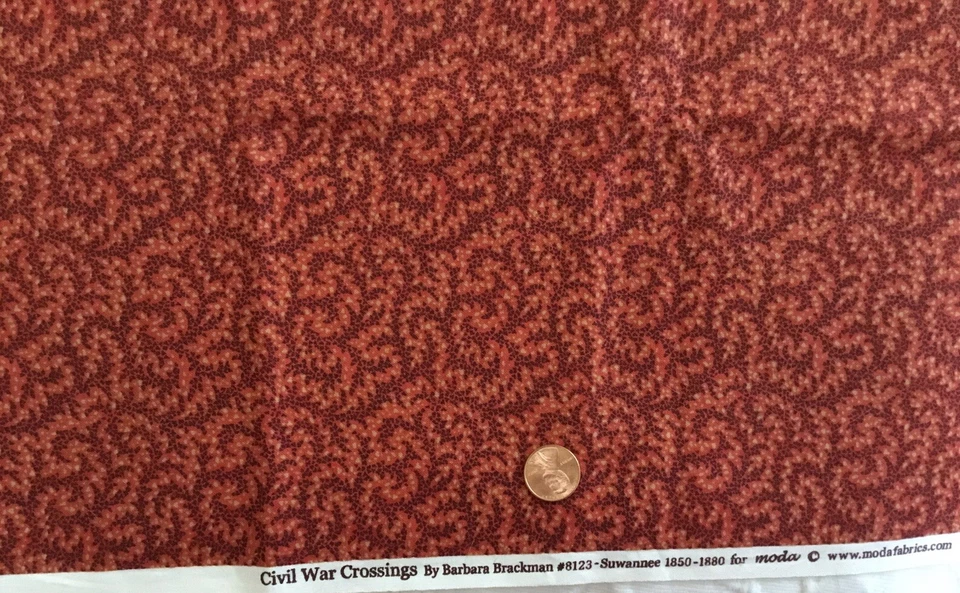 MODA CIVIL WAR Crossings by Barbara Brackman Suwannee 1850-1880 20.5” x 44” - Image 3 of 3