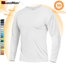 Men's UPF 50+ Sun Protection UV SPF Shirts Long Sleeve Lightweight Quick Dry Tee