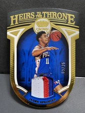 Jaden Springer 2022 Crown Royale Heirs Throne Rookie Patch Prime Jersey /25 SP