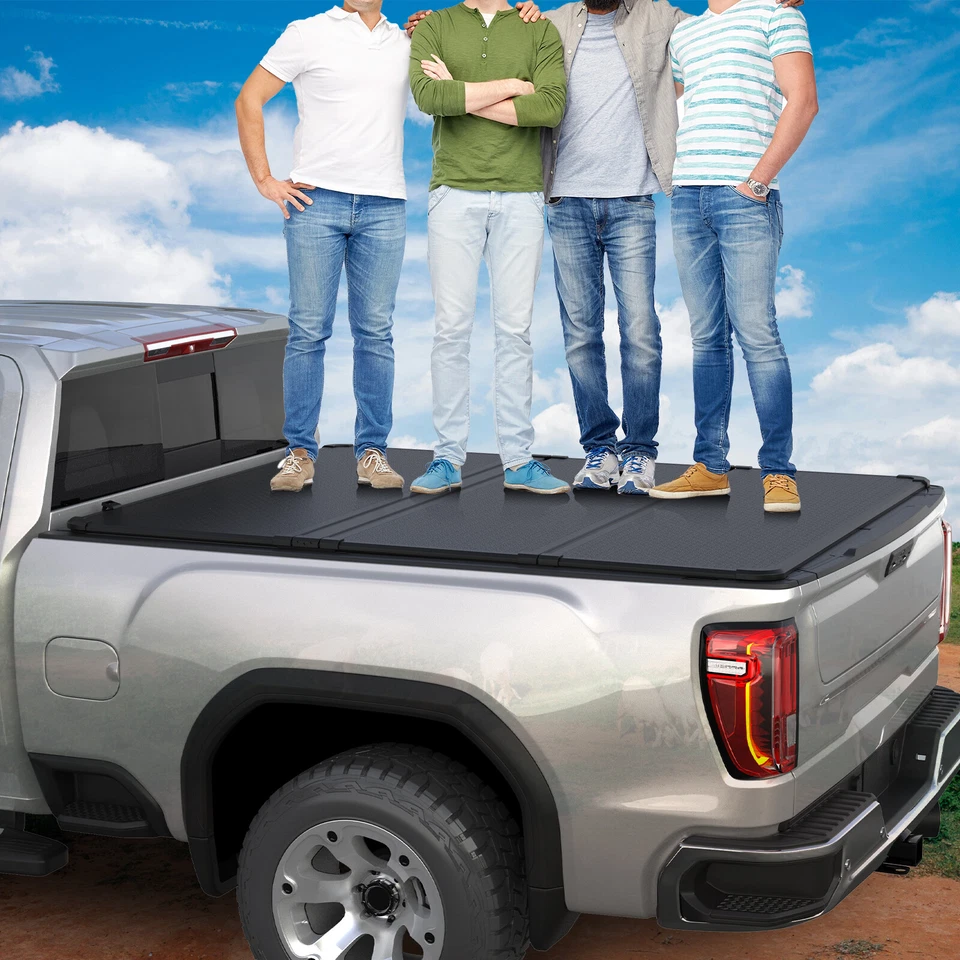 5.8FT 3-Fold Hard Tonneau Cover For 2007-2013 Chevy Silverado GMC Sierra 1500 Foto 4 de 4