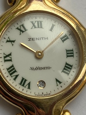Vintage RARE WOMEN WATCH QWARTZ ZENITH ViaVeneto SWISS MADE GOLD