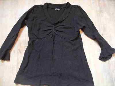 HIMALAYA schöner Wollwalk Pullover 100 % Merino schwarz Gr. XL TOP KD517