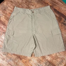 10000 Ft Above Sea Level Cotton Nylon Cargo Shorts Mens 34 Khaki Hiking Outdoors
