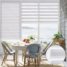 Changshade CUSTOM Made Cordless Light Filtering Zebra Roller Shade Window Blinds
