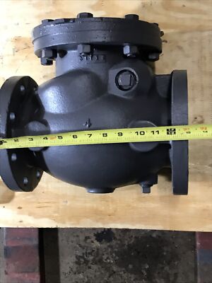 4” NIBCO F 908 W HORIZONTAL SWING CHECK VALVE CAST IRON 13” LL