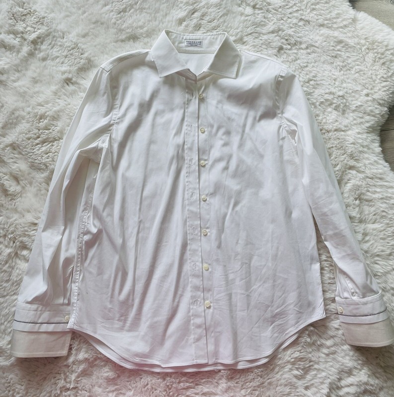 Brunello Cucinelli Woman’s White Dress Shirt Size S