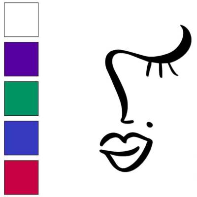 Pretty Face Lips, Vinyl Decal Sticker, Multiple Colors & Sizes #6383