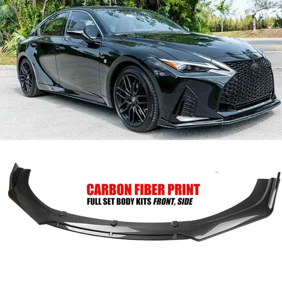 For Toyota Prius CARBON Front Bumper Lip Chin Spoiler Splitter Carbon Fiber - Изображение 2 из 4