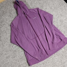 Columbia Womens Purple Full Zip Hoodie Raglan Sleeve Sweatshirt Jacket L