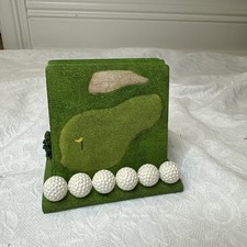 Golf Themed Coasters, 4 Coasters With Stand