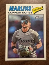 Connor Norby 2026 Topps Heritage - Short Print Miami Marlins #30