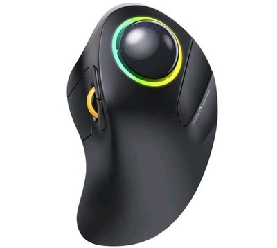 EM03 Wireless Trackball Maus Bluetooth, RGB Kabellose Ergonomische Mouse