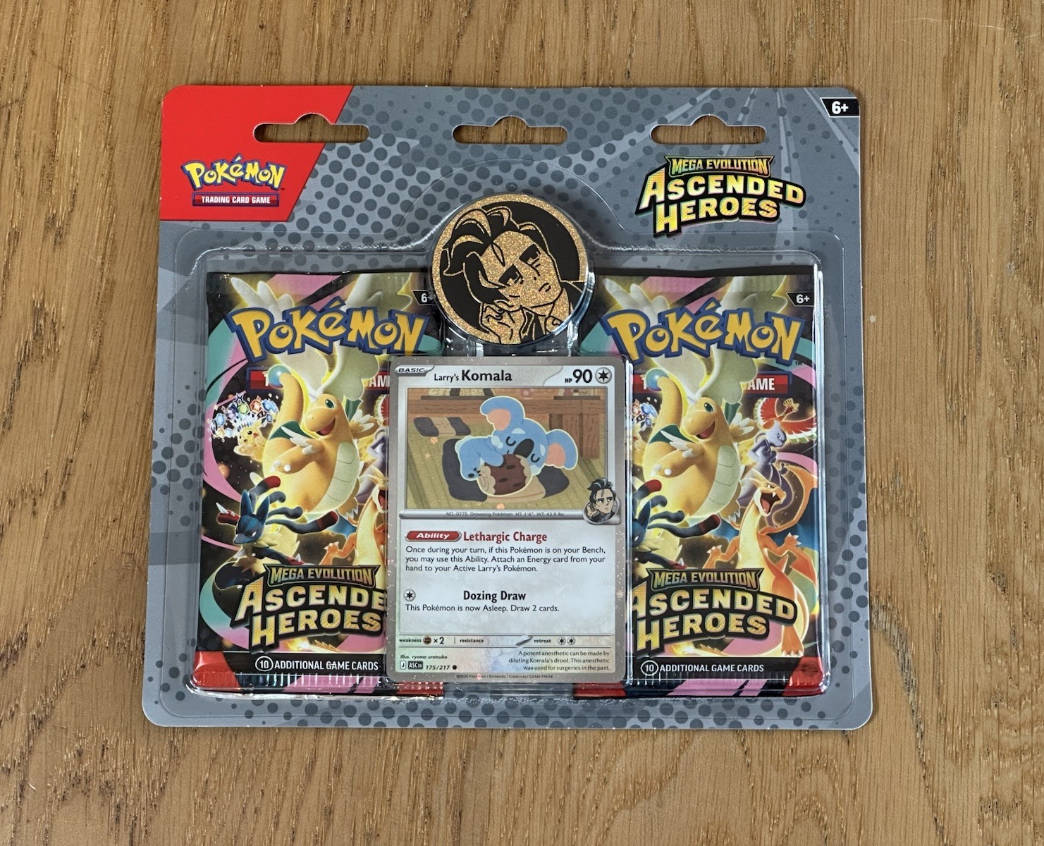 Pokemon TCG Ascended Heroes 2 Pack Blister Larry’s Komala