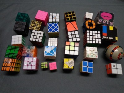 Rubik's Cube lot of 30 cubes some new others used