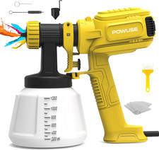 POWUSE Paint Spray Gun SPA6002 800W Ultra - Light Electric Paint Sprayer Yellow