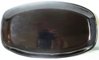 Frankoma Black Plainsman Steak Plate or Platter 11 3/4" x 7"