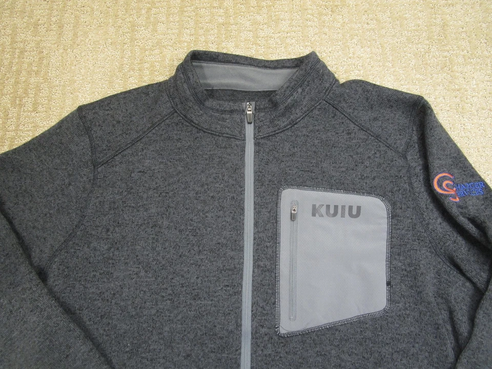 KUIU Base Camp Sweater Mens 3XL Gray High Loft Fleece Quarter Zip Pullover - Image 2 of 4