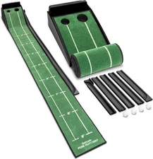 GoSports Golf Putting Mats Black, 9 ft