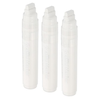 3 Pcs Graffiti Markers, 15mm White Poster Markers Thick Acrylic Paint Pen