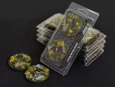 Gamers Grass GGB-HLR60 Highland Base Round 60mm x2 Battle Ready Bases Free Ship