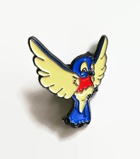 Blue Bird Enamel Pin Gothic Fantasy Fairy Tale Snow White Tattoo Bluebird