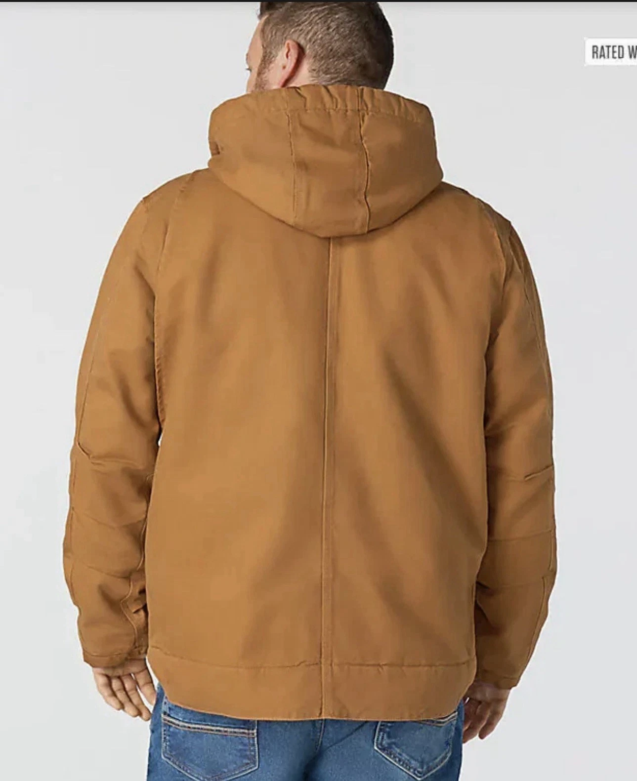 Carhartt Men's Brown Canvas Hooded Full Zip Work Jacket, Size S, Regular Fit - product detail image 3