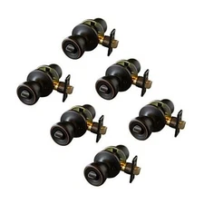  190694 6-Pack Terrace 6-Way Latch Privacy Door Knob, Oil Rubbed Bronze, 6 Pack