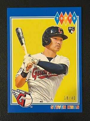 Steven Kwan 2022 Topps Brooklyn Collection Rookie Blue Parallel /40 Guardians