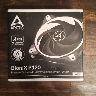 Arctic BioniX P120 Pressure Optimised 120mm Gaming Fan with PWM PST - White