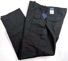 NWT MENS 48x37 PROPPER F5251 RIP STOP TACTICAL CARGO PANTS BLACK 48x37 UNHEMMED