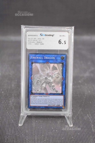 Yu Gi Oh! Firewall Dragon Ghost Rare Graded Card 6.5