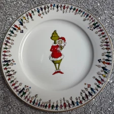 The GRINCH Dinner Plate Cindy Lou Who Whoville Border 10.5” Zrike Brands NEW