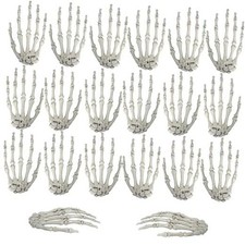 Halloween Skeleton Hands Realistic Plastic Fake Human Hands for 10 Pairs