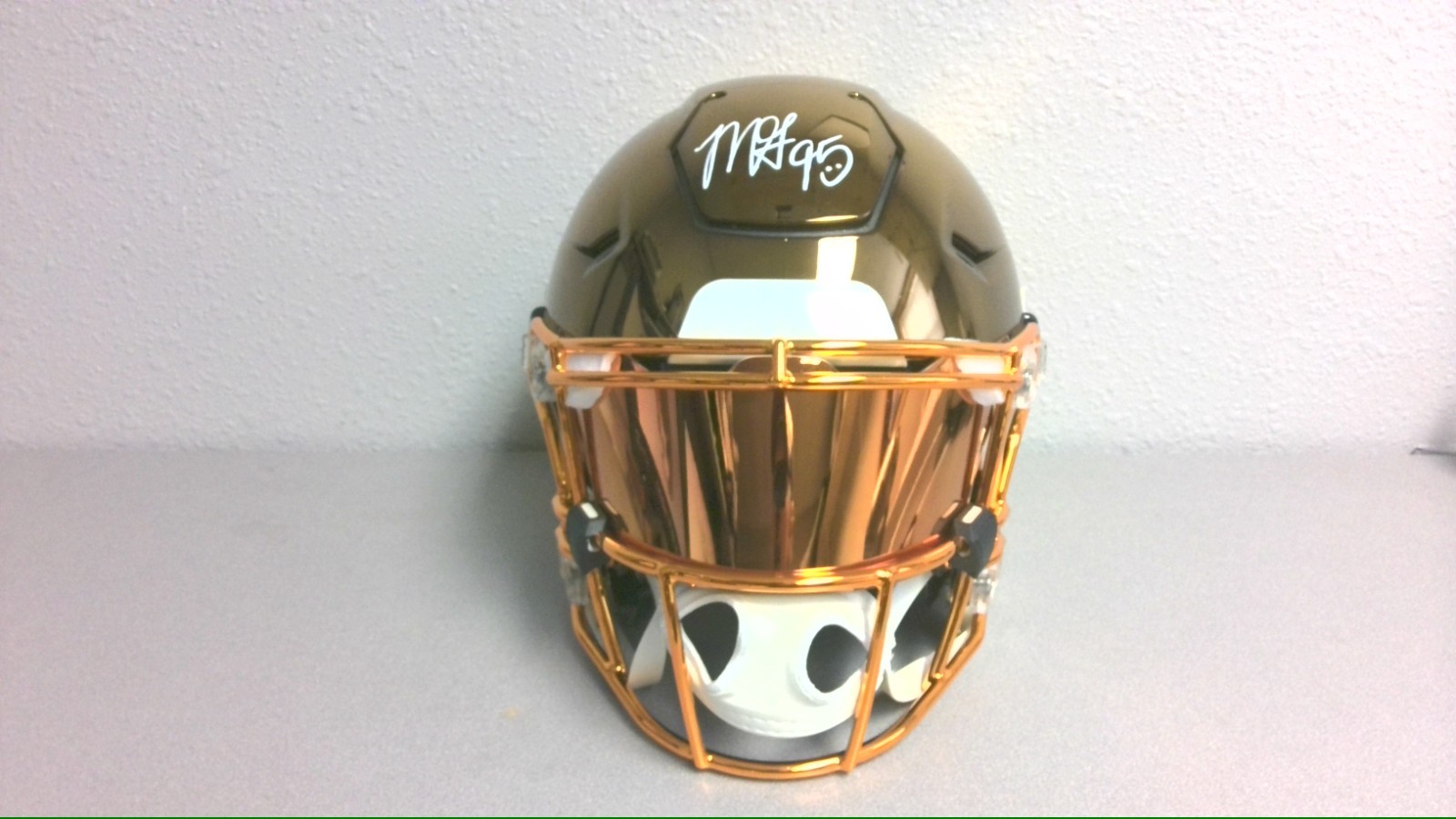 Myles Garrett Autographed Signed Cleveland Browns Chrome Speedflex Helmet w/ Visor Beckett Witnessed QR 