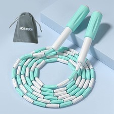 Jump Rope for Kids Soft Beaded Skipping Rope Adjustable Length Tangle Basic J...