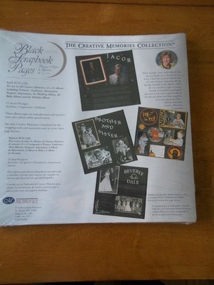 NIP Creative Memories Collection: 30 Black Scrapbook Pages: 12'' X 12''