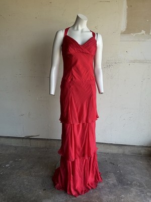 2000s maxi dress Dreamy 2000s Oscar de la Renta Pink Net & Floral Silk Dress w Bead & F –  Shrimpton Couture main image 1