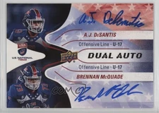 2017 Upper Deck USA Football U17 Dual Autos AJ DeSantis Brennan McQuade Auto n1u